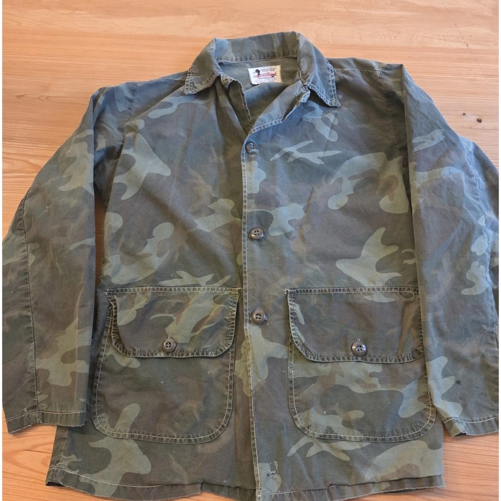 Vintage Canvasback Camouflage Lightweight Hunting Shirt Jacket - Men's Small